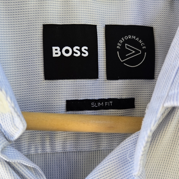 Boss Hugo Boss Slim Fit Performance Light Blue Dress Shirt - Picture 6 of 13